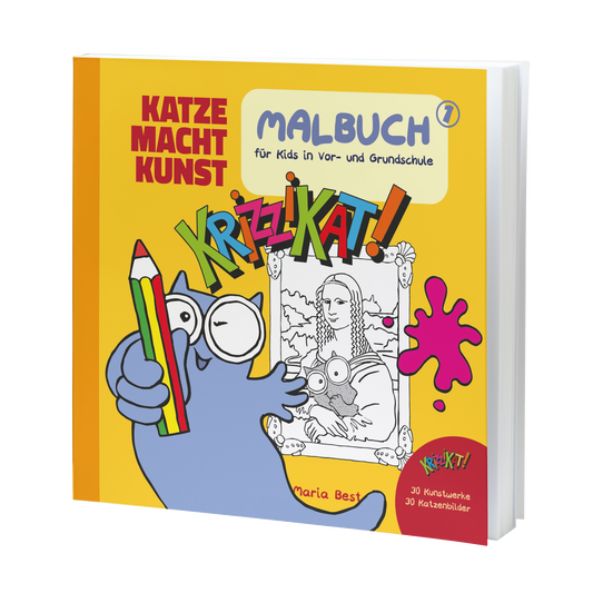 09 "Katze macht Kunst" - Krizzikat Malbuch für Fans von 6-99