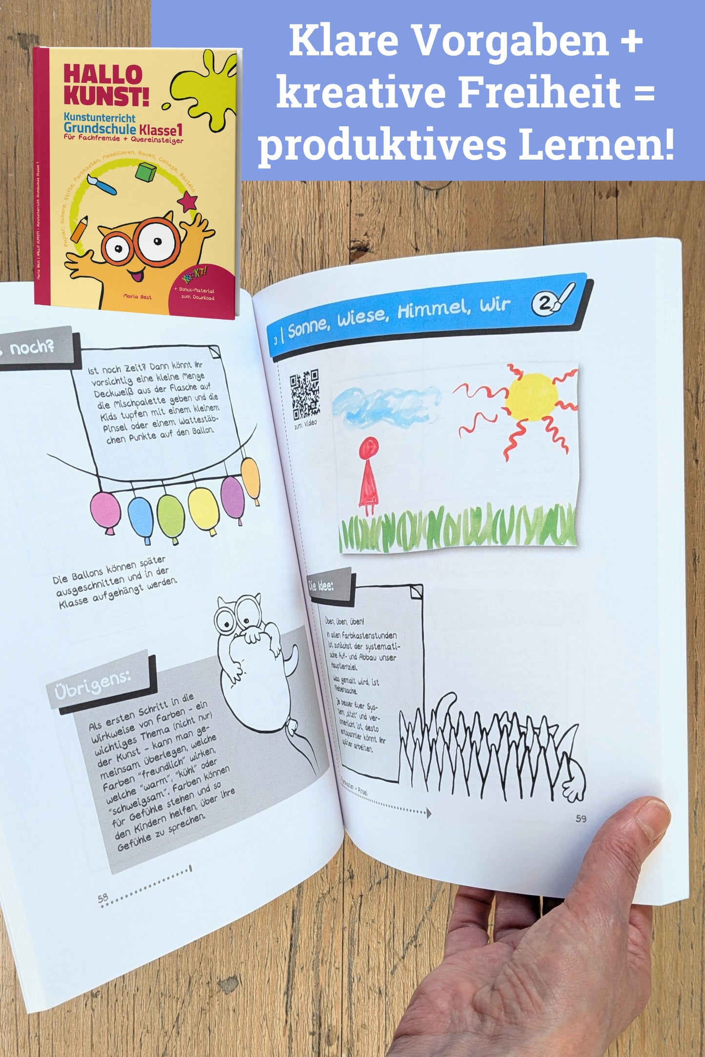 02 "Hallo Kunst! Kunstunterricht Grundschule Klasse 1" | Hardcover Ausgabe | Basics für fachfremde Lehrkräfte