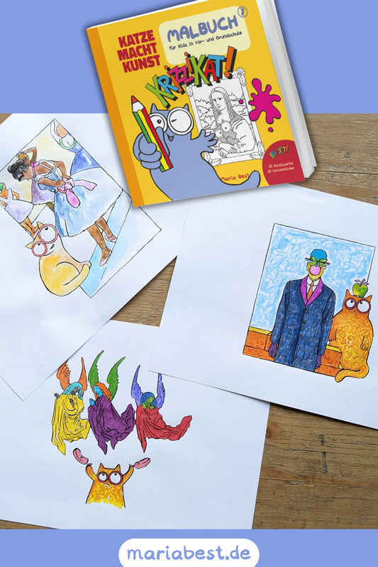 09 "Katze macht Kunst" - Malbuch mit Krizzikat unterwegs in Kunstwerken - für Fans von 6-99