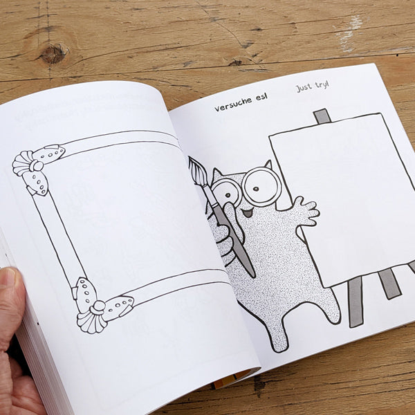 Krizzikat! Katze Schule Kunst - Cat School Art - Comic in deutsch-englisch