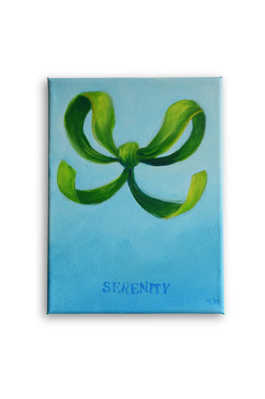 00 "Grüne Schleife Serenity" - Acrylmalerei auf Leinwand