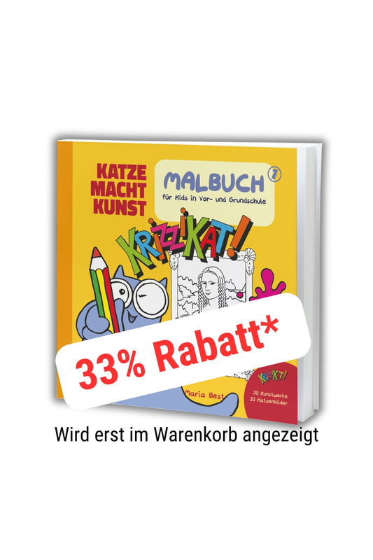 09 "Katze macht Kunst" - Malbuch mit Krizzikat unterwegs in Kunstwerken - für Fans von 6-99