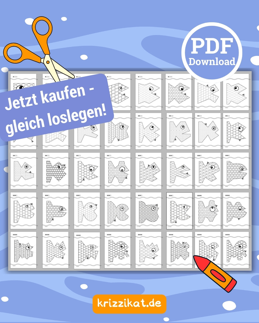 01 "Schneiden lernen für Kids von 4-6" im Unterricht und Zuhause | Digital Download |  Drucke das PDF so oft Du willst!